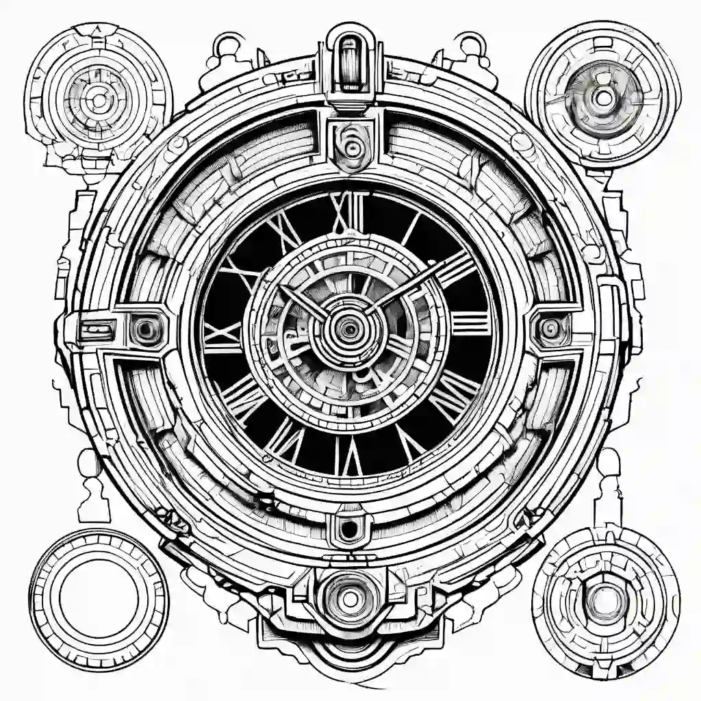 Time Machine coloring pages
